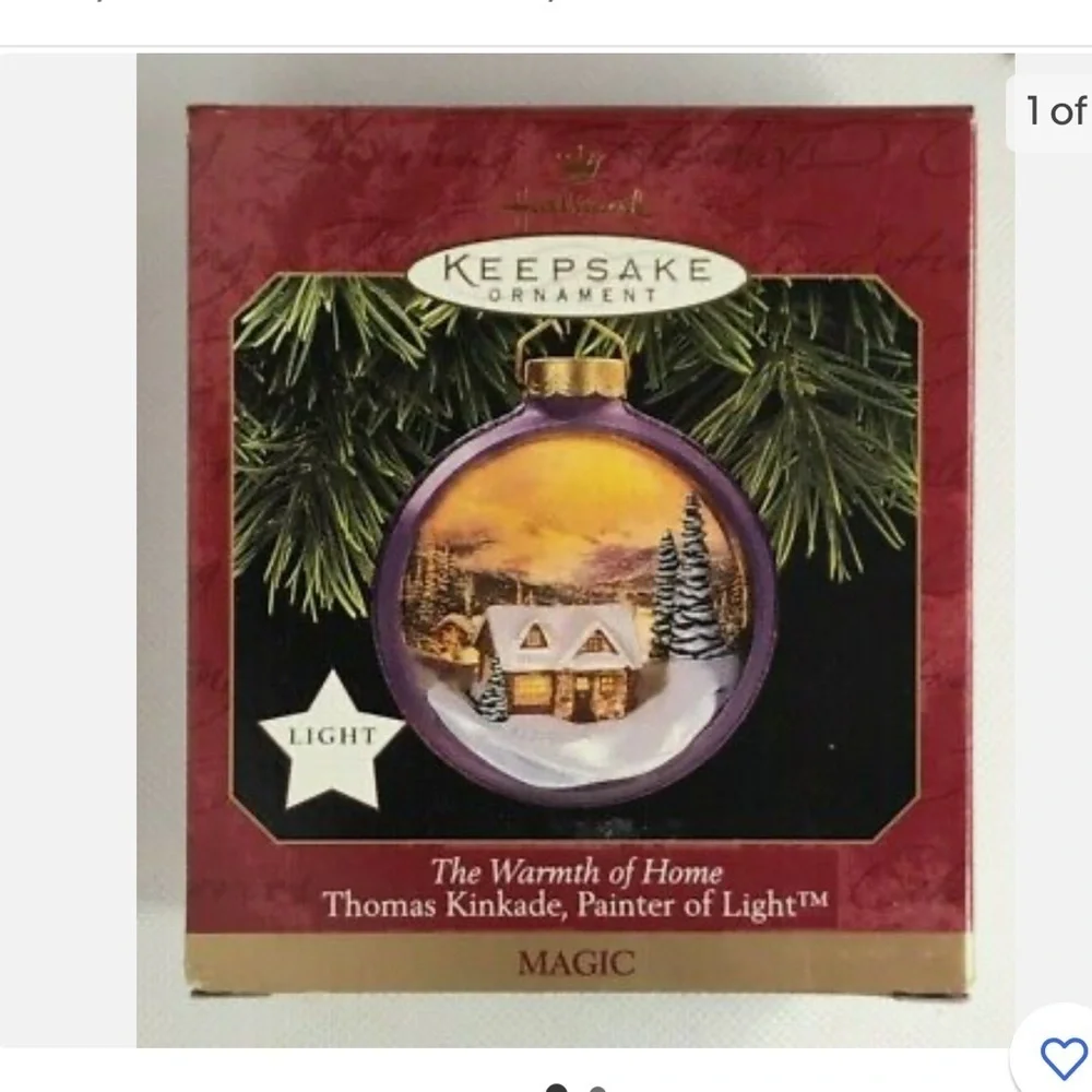1997 Hallmark Ornament The Warmth Of Home Thomas Kinkade Painter Of Light